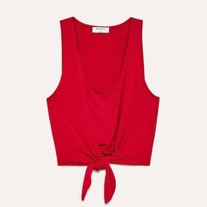 Aritzia Babaton Red Tie-Front Jeronimo Tank Size M medium